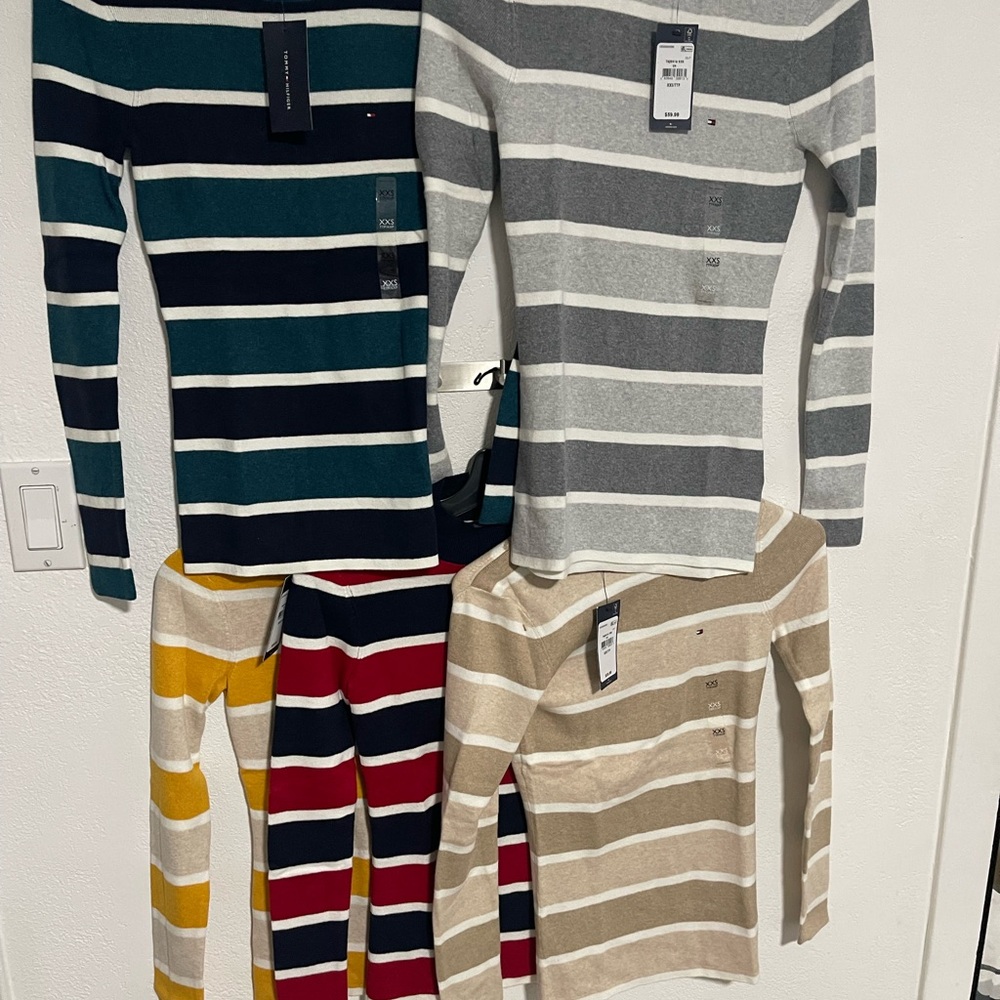 Striped Long Sleeve Tops and Pants Set